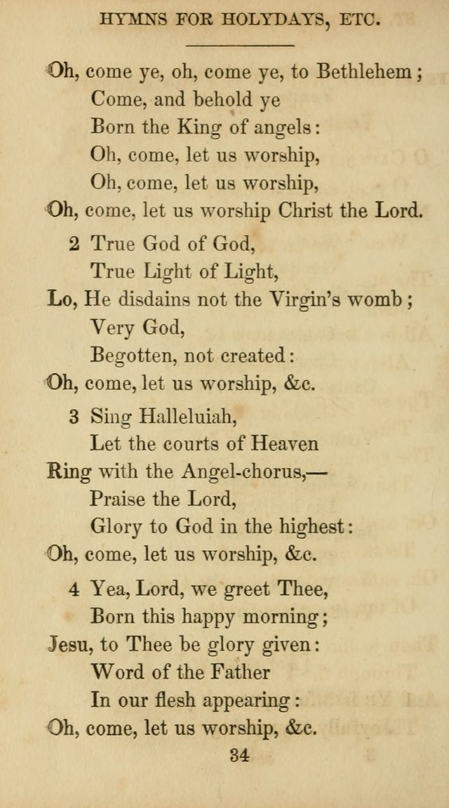 The Catholic Hymn Book: a collection of hymns, anthems, etc. for all  holydays of obligation and devotion throughout the year page 34