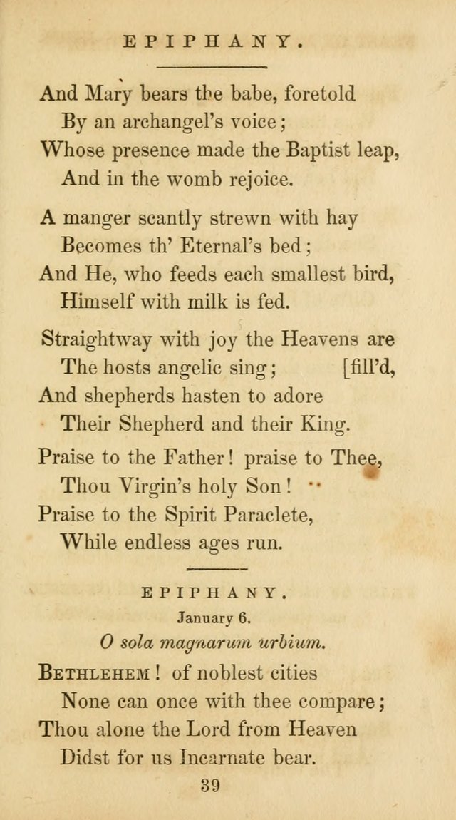 The Catholic Hymn Book: a collection of hymns, anthems, etc. for all  holydays of obligation and devotion throughout the year page 39