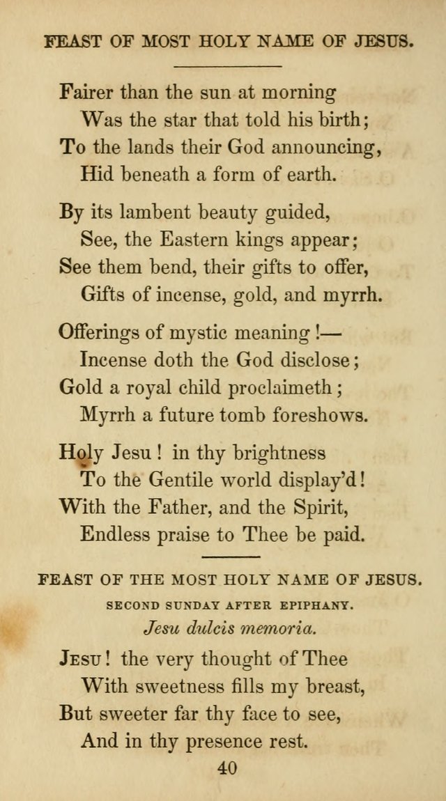 The Catholic Hymn Book: a collection of hymns, anthems, etc. for all  holydays of obligation and devotion throughout the year page 40