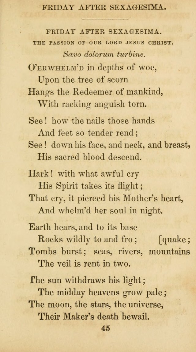 The Catholic Hymn Book: a collection of hymns, anthems, etc. for all  holydays of obligation and devotion throughout the year page 45