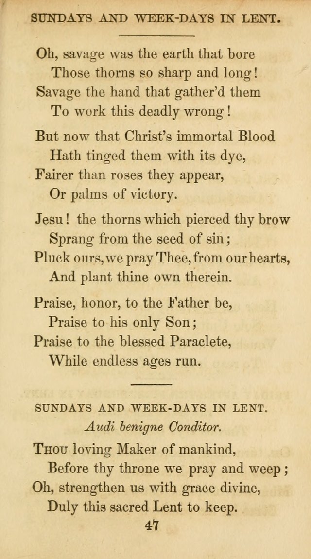 The Catholic Hymn Book: a collection of hymns, anthems, etc. for all  holydays of obligation and devotion throughout the year page 47