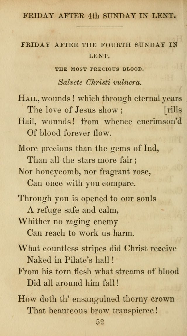 The Catholic Hymn Book: a collection of hymns, anthems, etc. for all  holydays of obligation and devotion throughout the year page 52