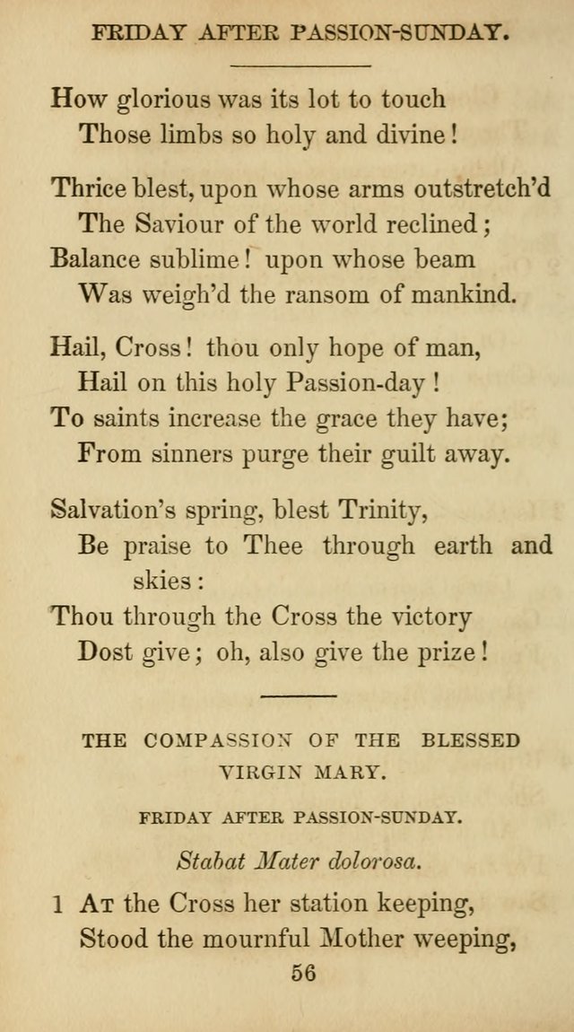 The Catholic Hymn Book: a collection of hymns, anthems, etc. for all  holydays of obligation and devotion throughout the year page 56