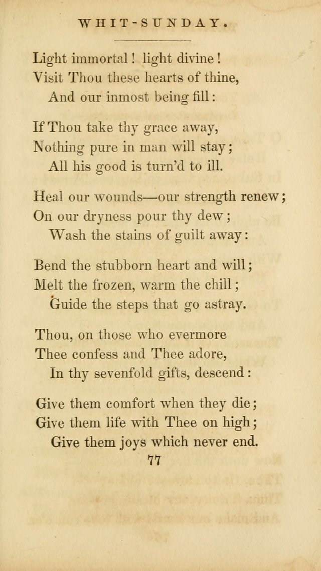 The Catholic Hymn Book: a collection of hymns, anthems, etc. for all  holydays of obligation and devotion throughout the year page 77