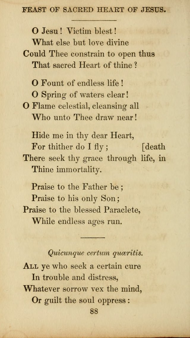 The Catholic Hymn Book: a collection of hymns, anthems, etc. for all  holydays of obligation and devotion throughout the year page 88