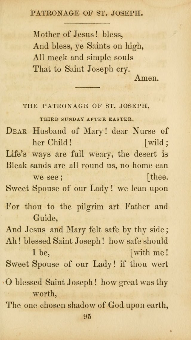 The Catholic Hymn Book: a collection of hymns, anthems, etc. for all  holydays of obligation and devotion throughout the year page 95