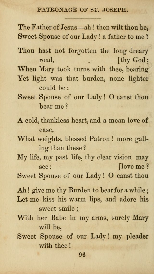 The Catholic Hymn Book: a collection of hymns, anthems, etc. for all  holydays of obligation and devotion throughout the year page 96