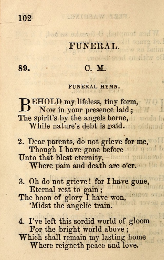 A Collection of Hymns: designed for the use of the Church of Christ page 102