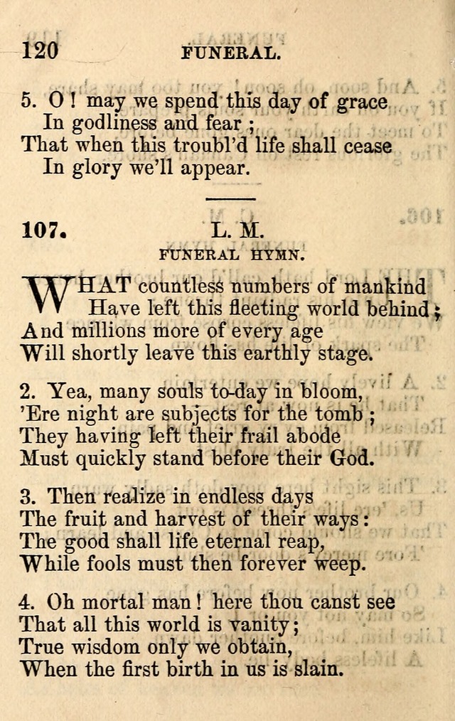 A Collection of Hymns: designed for the use of the Church of Christ page 120