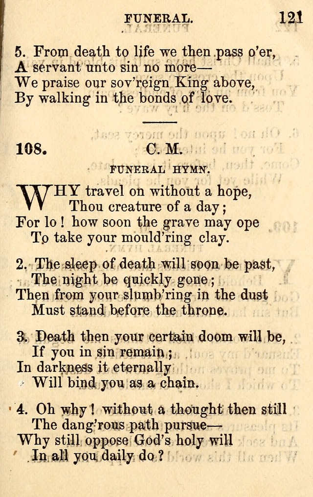 A Collection of Hymns: designed for the use of the Church of Christ page 121