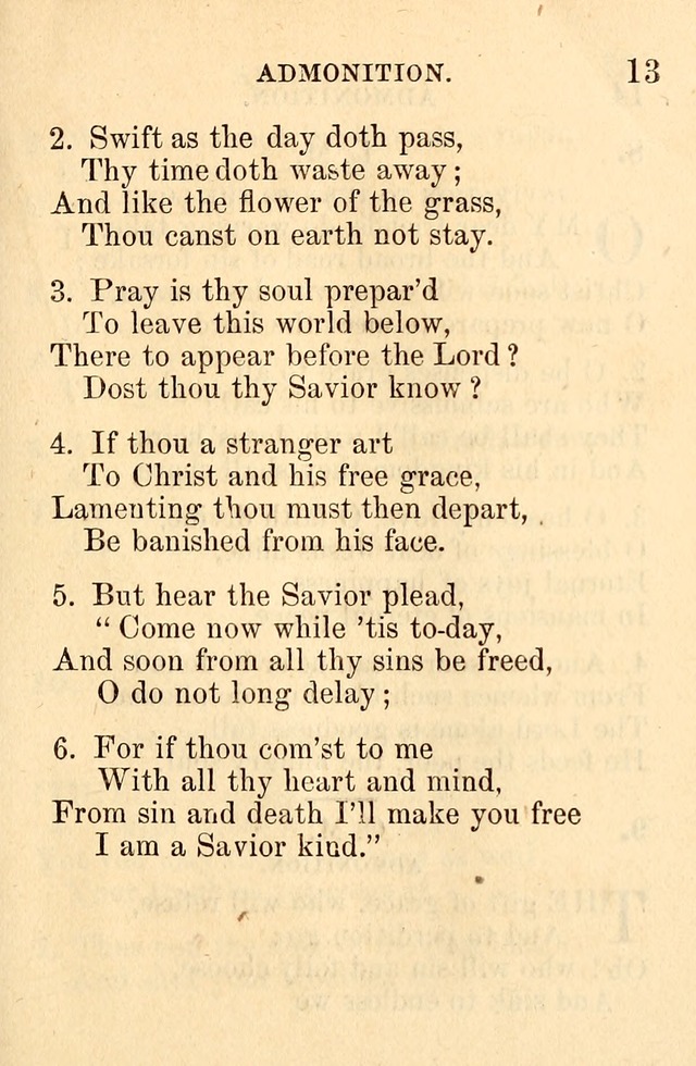 A Collection of Hymns: designed for the use of the Church of Christ page 13