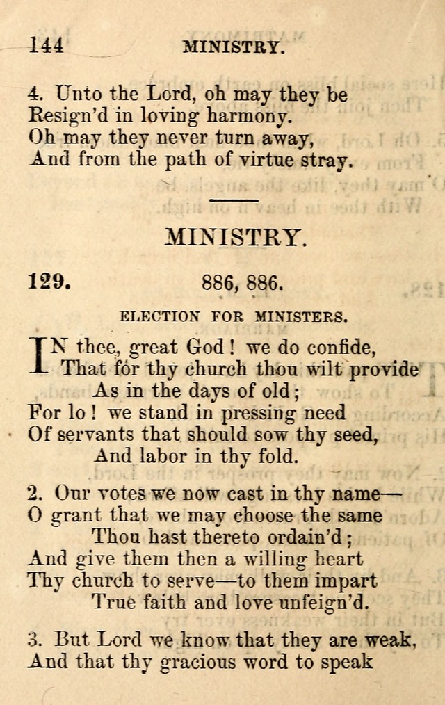 A Collection of Hymns: designed for the use of the Church of Christ page 144