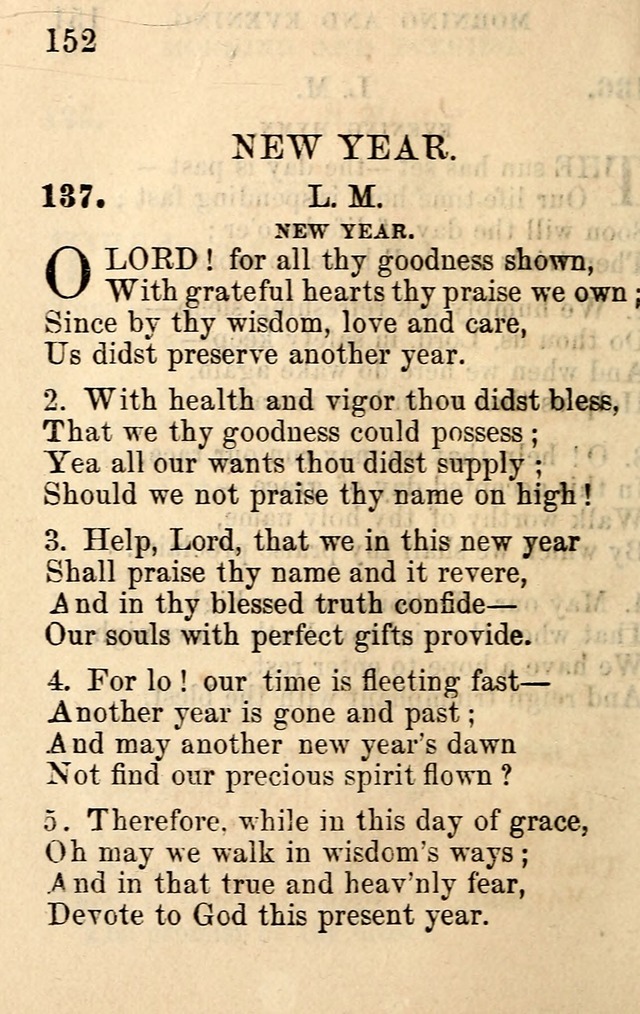 A Collection of Hymns: designed for the use of the Church of Christ page 152