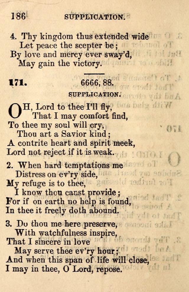 A Collection of Hymns: designed for the use of the Church of Christ page 186