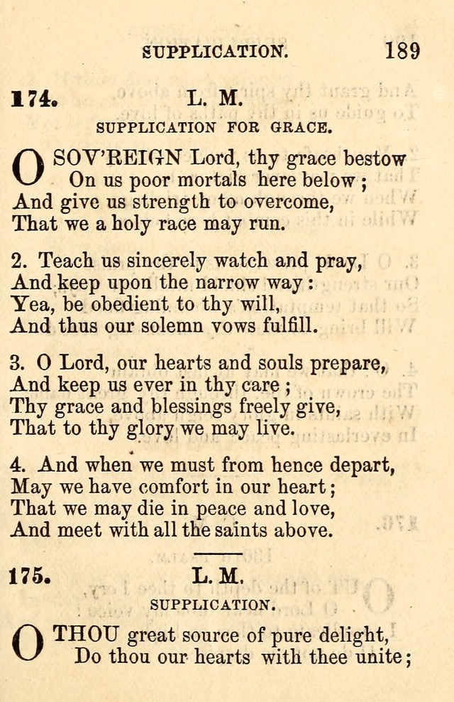 A Collection of Hymns: designed for the use of the Church of Christ page 189