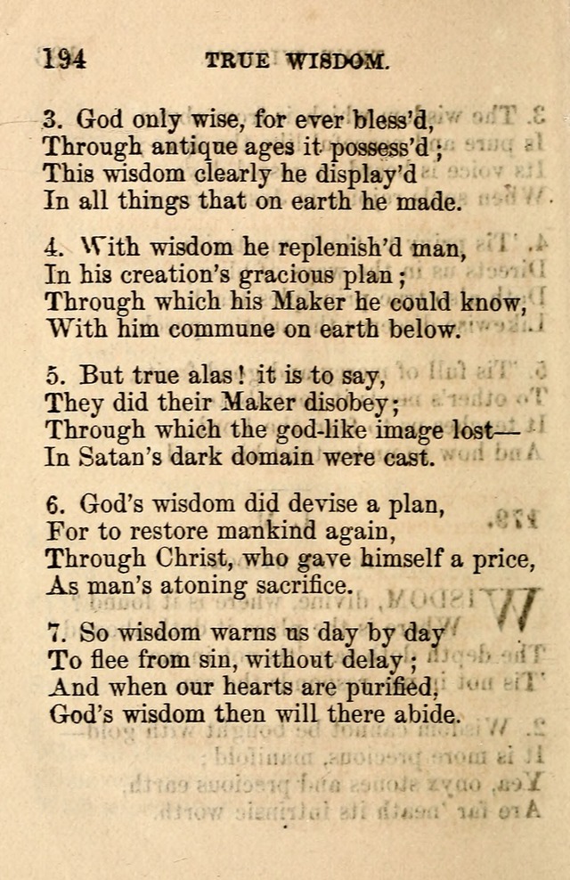 A Collection of Hymns: designed for the use of the Church of Christ page 194