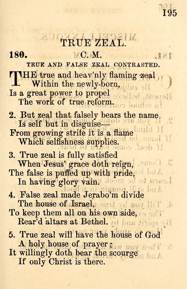 A Collection of Hymns: designed for the use of the Church of Christ page 195