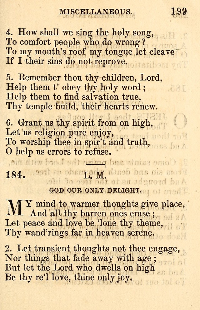 A Collection of Hymns: designed for the use of the Church of Christ page 199