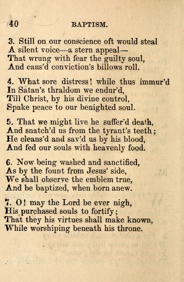 A Collection of Hymns: designed for the use of the Church of Christ page 40