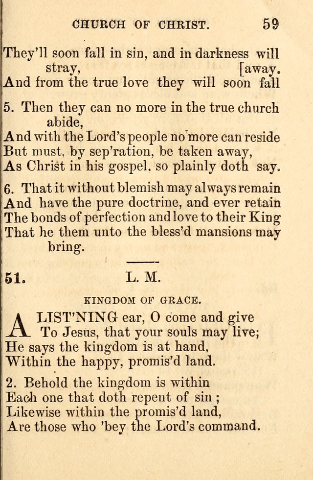 A Collection of Hymns: designed for the use of the Church of Christ page 59