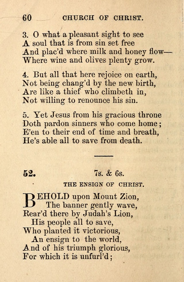 A Collection of Hymns: designed for the use of the Church of Christ page 60