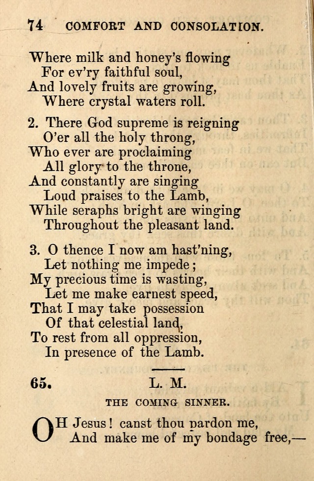 A Collection of Hymns: designed for the use of the Church of Christ page 74