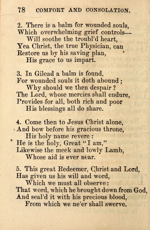 A Collection of Hymns: designed for the use of the Church of Christ page 78