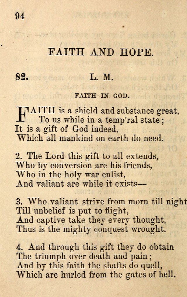 A Collection of Hymns: designed for the use of the Church of Christ page 94