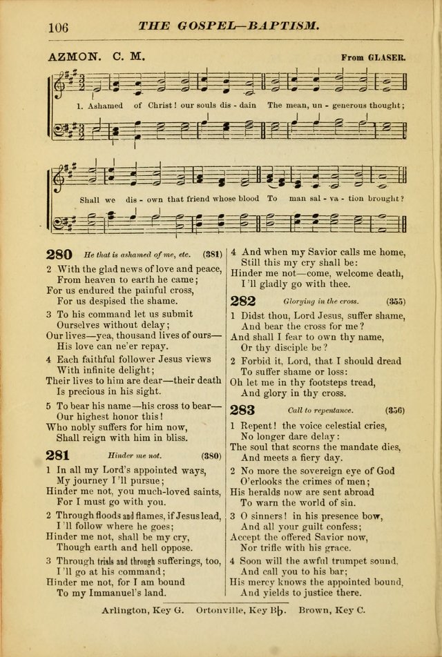 The Christian Hymnal: a choice collection of hymns and tunes for congregational and social worship page 106