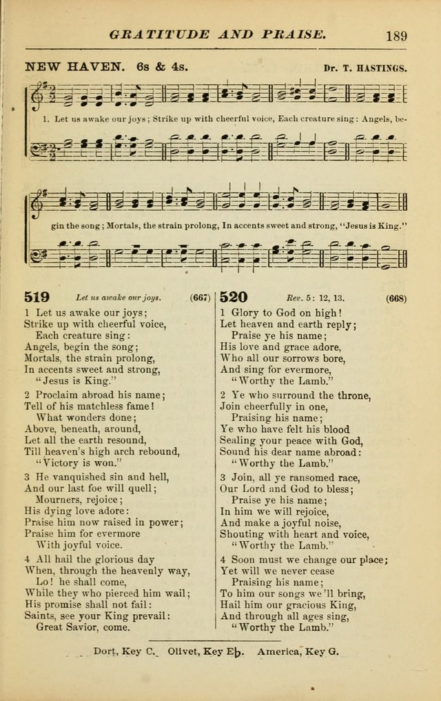 The Christian Hymnal: a choice collection of hymns and tunes for congregational and social worship page 189