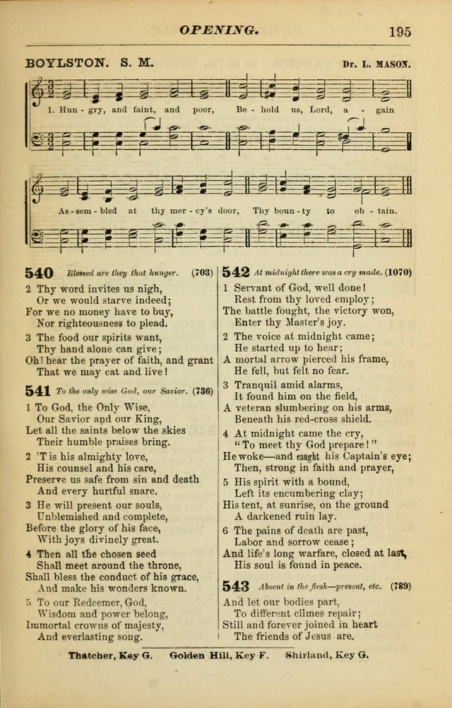 The Christian Hymnal: a choice collection of hymns and tunes for congregational and social worship page 195