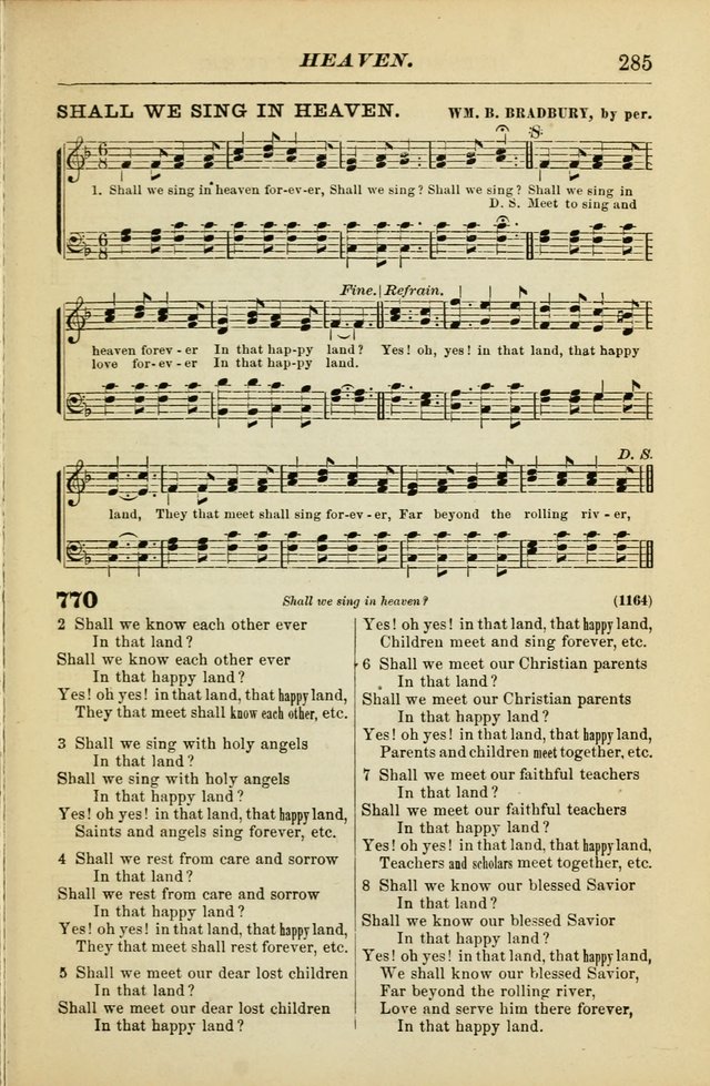 The Christian Hymnal: a choice collection of hymns and tunes for congregational and social worship page 285