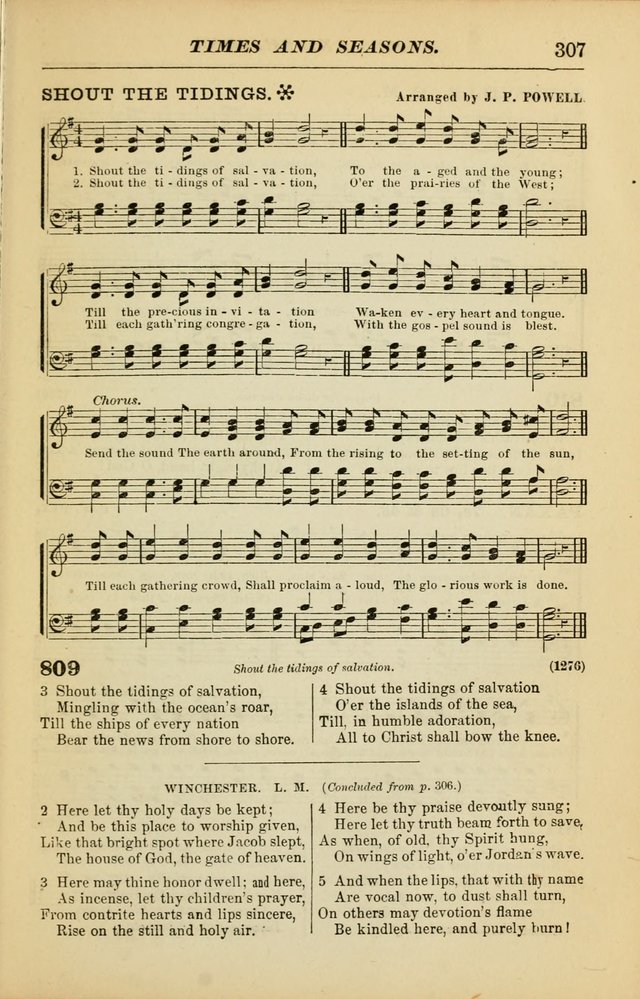 The Christian Hymnal: a choice collection of hymns and tunes for congregational and social worship page 307