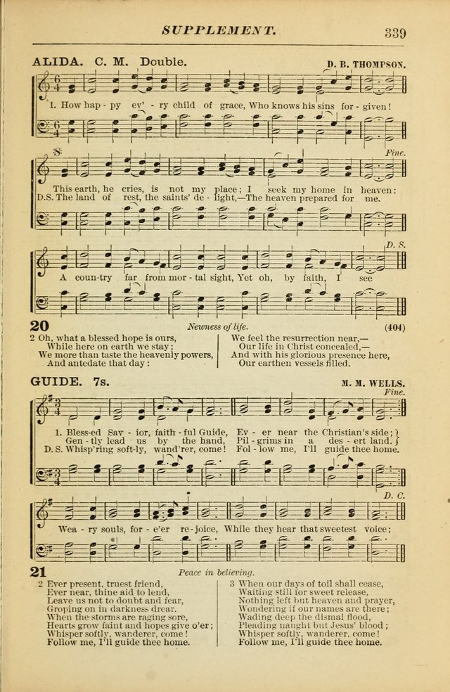 The Christian Hymnal: a choice collection of hymns and tunes for congregational and social worship page 339