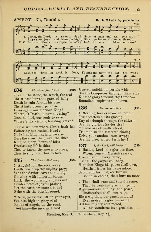 The Christian Hymnal: a choice collection of hymns and tunes for congregational and social worship page 55