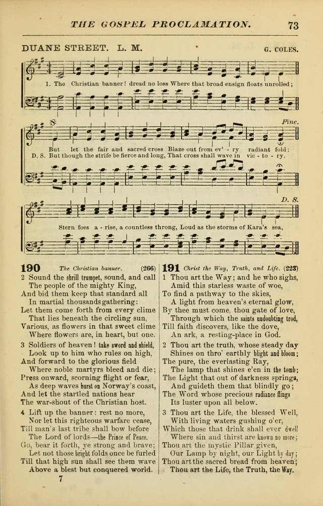 The Christian Hymnal: a choice collection of hymns and tunes for congregational and social worship page 73