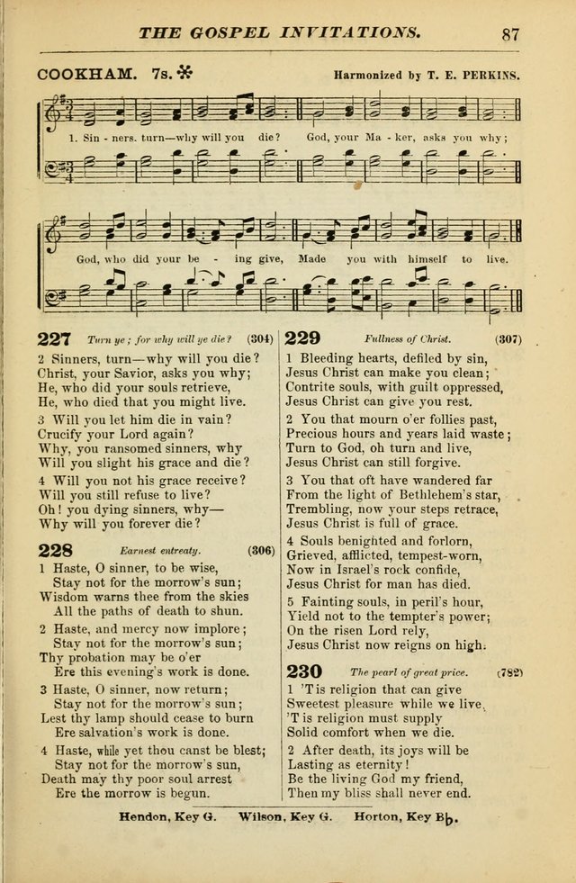 The Christian Hymnal: a choice collection of hymns and tunes for congregational and social worship page 87