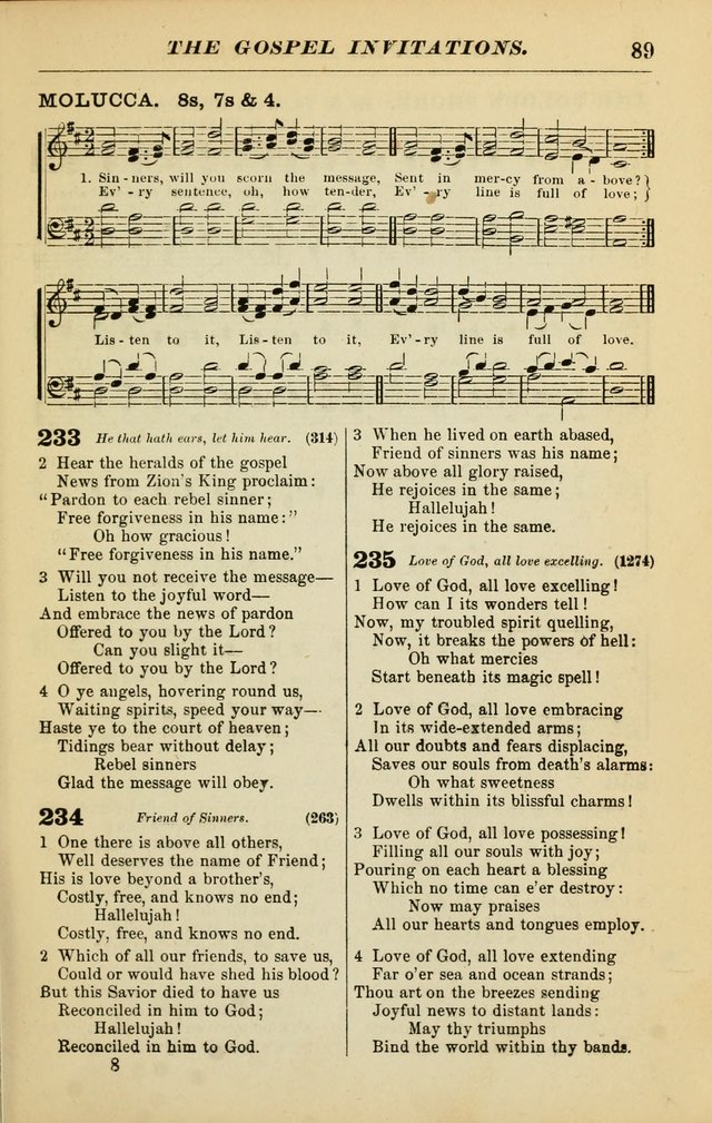 The Christian Hymnal: a choice collection of hymns and tunes for congregational and social worship page 89