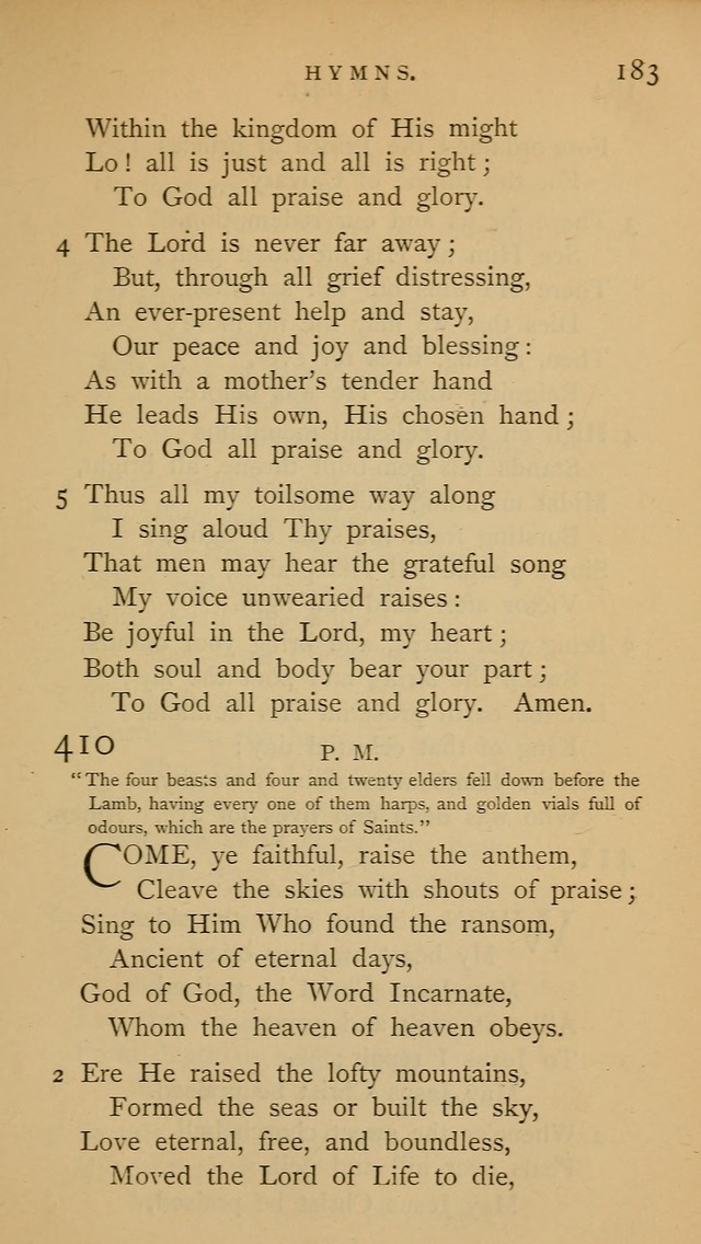 A Church hymnal: compiled from "Additional hymns," "Hymns ancient and modern," and "Hymns for church and home," as authorized by the House of Bishops page 190