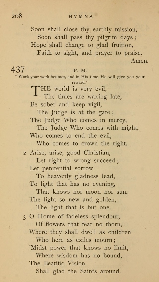 A Church hymnal: compiled from "Additional hymns," "Hymns ancient and modern," and "Hymns for church and home," as authorized by the House of Bishops page 215