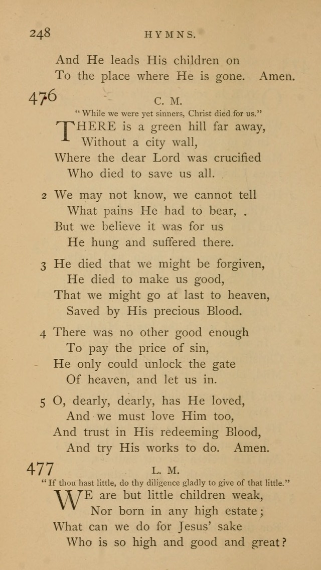 A Church hymnal: compiled from "Additional hymns," "Hymns ancient and modern," and "Hymns for church and home," as authorized by the House of Bishops page 255