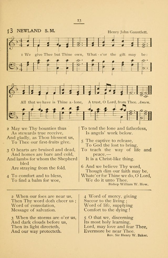 The Convention Hymnal: a compilation of familiar hymns for use at meetings where the larger collections are not available page 13