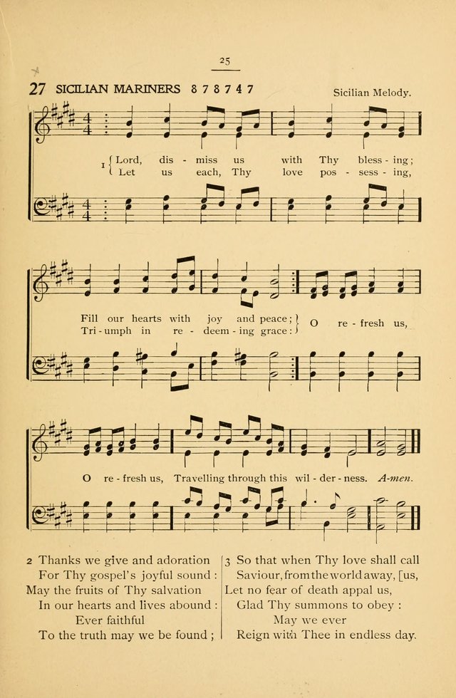 The Convention Hymnal: a compilation of familiar hymns for use at meetings where the larger collections are not available page 25