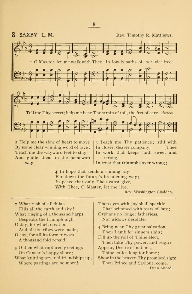 The Convention Hymnal: a compilation of familiar hymns for use at meetings where the larger collections are not available page 9