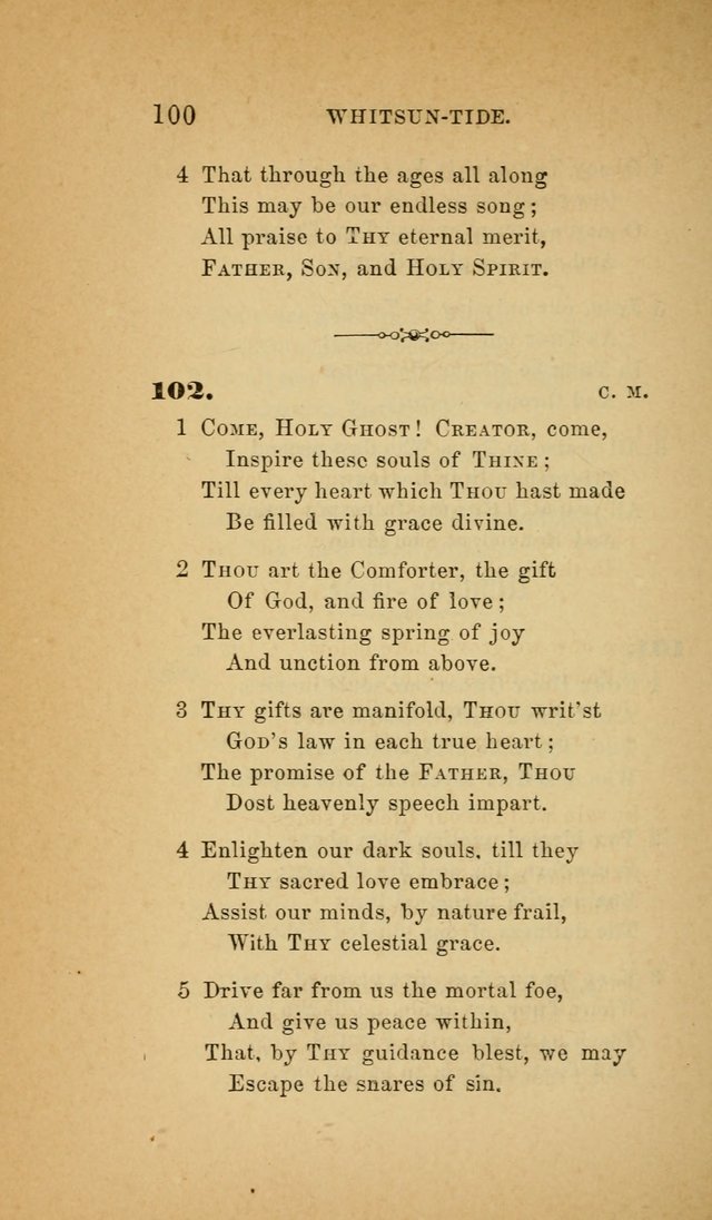 The Church Hymnal: a collection of hymns from the Prayer book hymnal, Additional hymns, and Hymns ancient and modern, and Hymns for church and home. For use in Churches where licensed by the Bishop page 100