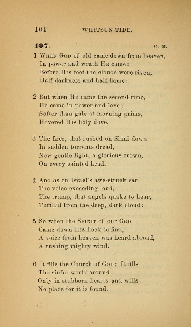 The Church Hymnal: a collection of hymns from the Prayer book hymnal, Additional hymns, and Hymns ancient and modern, and Hymns for church and home. For use in Churches where licensed by the Bishop page 104