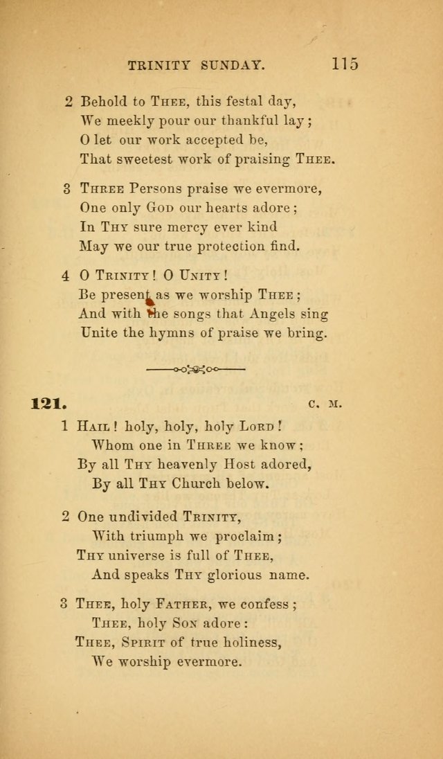 The Church Hymnal: a collection of hymns from the Prayer book hymnal, Additional hymns, and Hymns ancient and modern, and Hymns for church and home. For use in Churches where licensed by the Bishop page 115