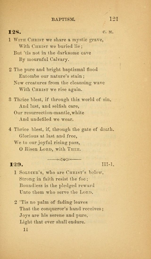 The Church Hymnal: a collection of hymns from the Prayer book hymnal, Additional hymns, and Hymns ancient and modern, and Hymns for church and home. For use in Churches where licensed by the Bishop page 121