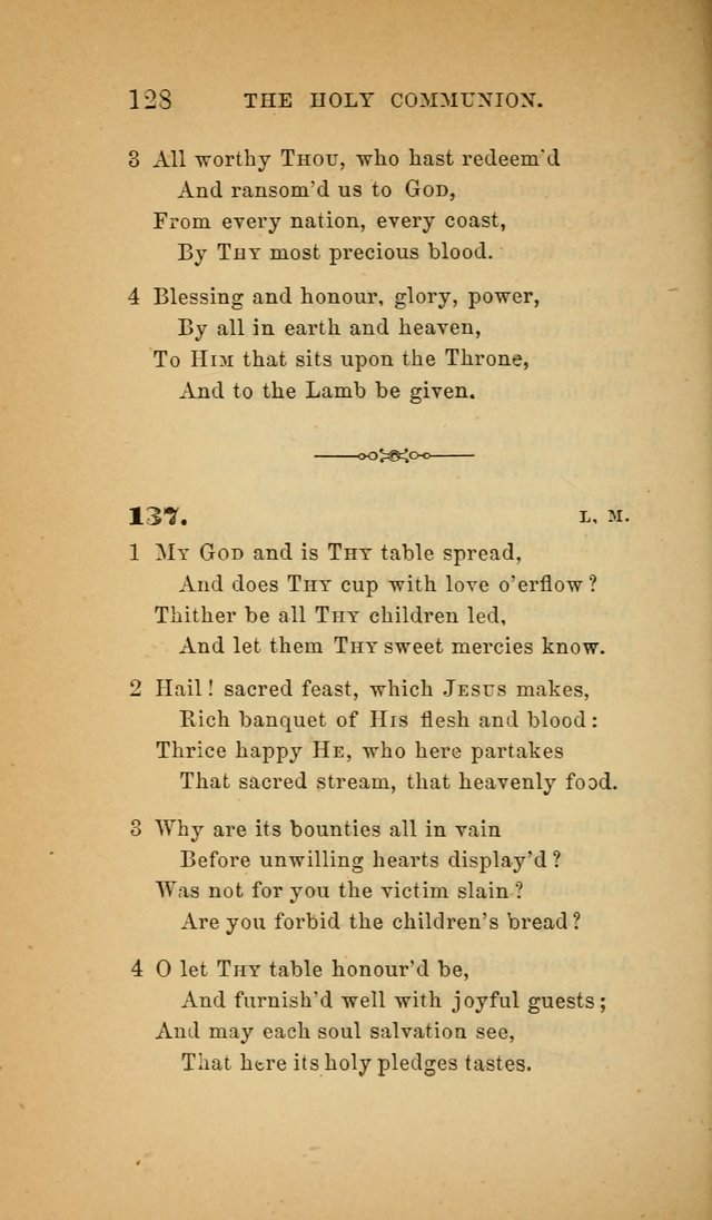 The Church Hymnal: a collection of hymns from the Prayer book hymnal, Additional hymns, and Hymns ancient and modern, and Hymns for church and home. For use in Churches where licensed by the Bishop page 128