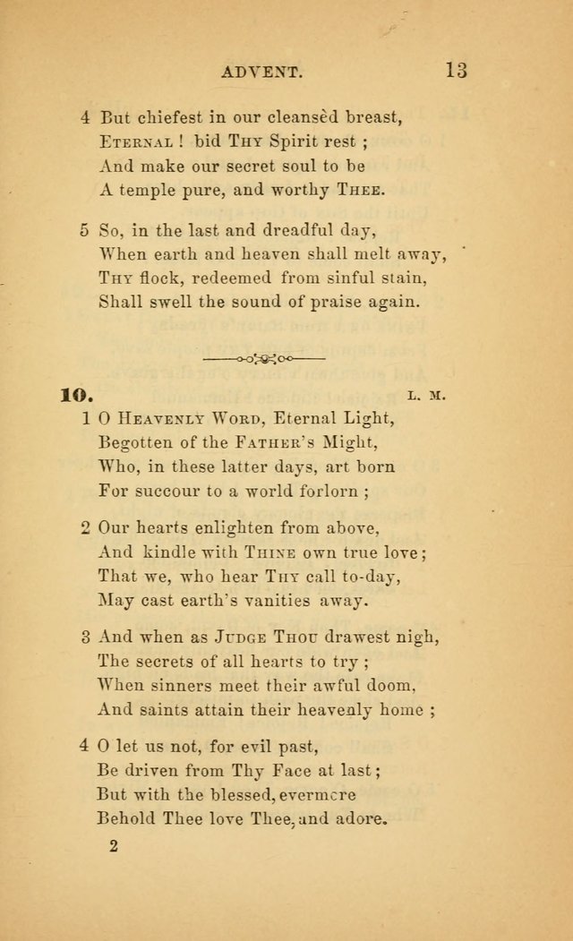 The Church Hymnal: a collection of hymns from the Prayer book hymnal, Additional hymns, and Hymns ancient and modern, and Hymns for church and home. For use in Churches where licensed by the Bishop page 13